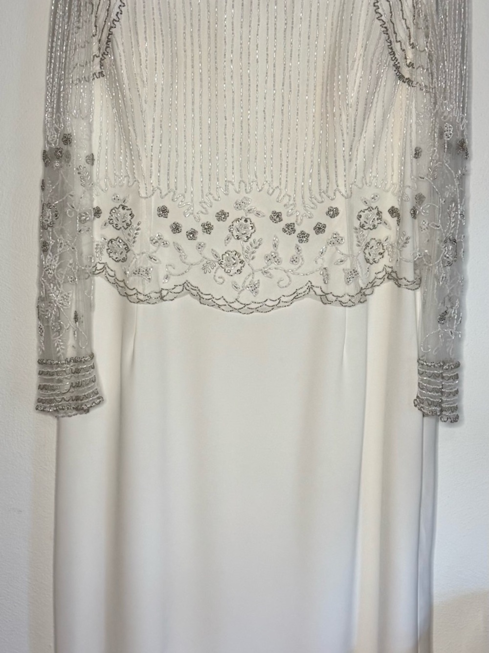Vintage Cameron Blake Beaded Formal  Sz 18 Mother of Bride Wedding Evening Dress